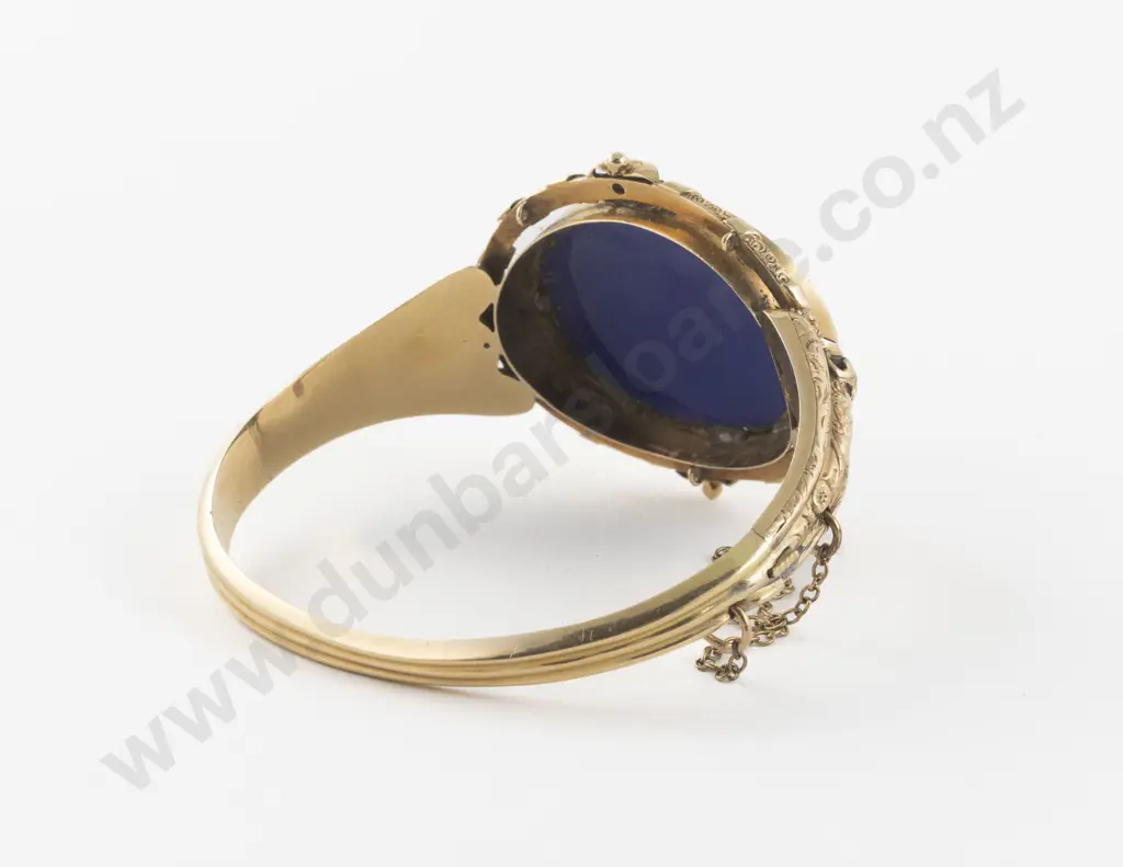 Victorian 14ct Enamel Hinged Snap Bangle Image 1++