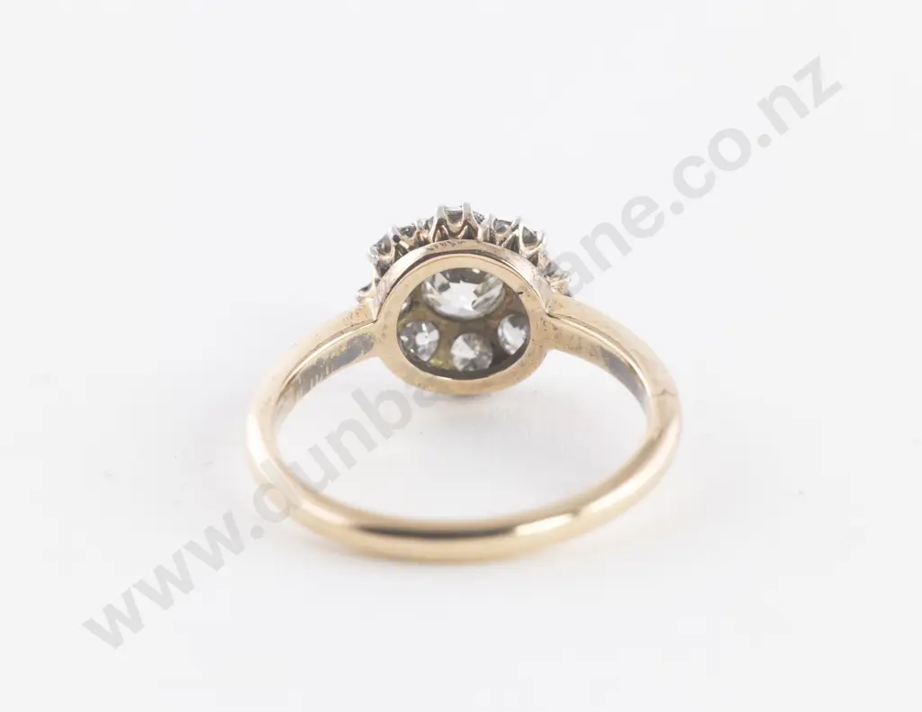 18ct Nine Stone Diamond Floret Cluster Ring Image 1++
