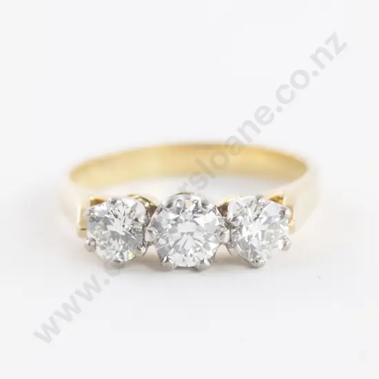 18ct Three Stone Diamond Ring