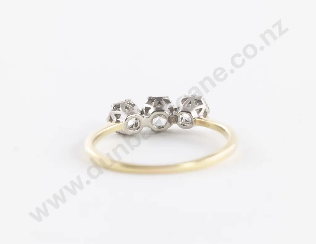 18ct Three Stone Diamond Bridge Ring Image 1++