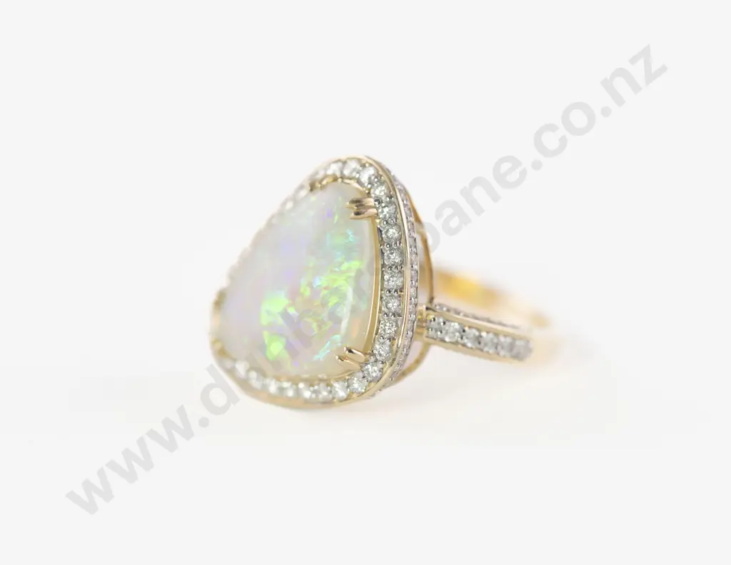 14ct 116Stone Opal and Diamond Dress Ring Image 1++