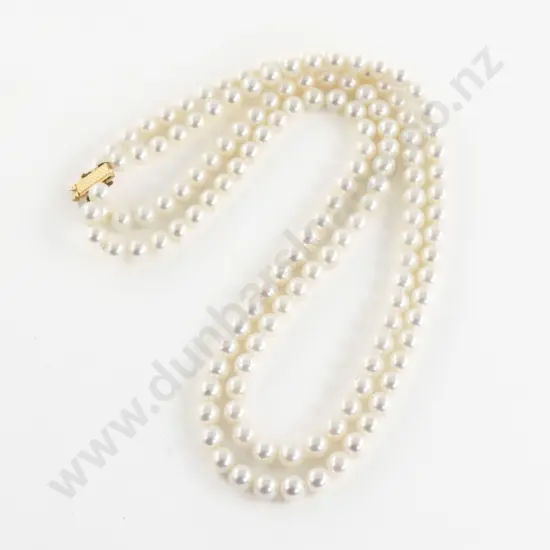 Double Strand Uniform Cultured Pearl Necklace