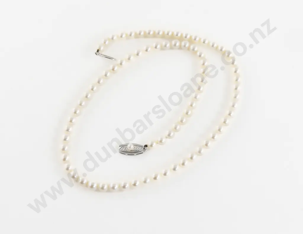 Mikimoto Single Strand Uniform Cultured Pearl Necklace Image 1++