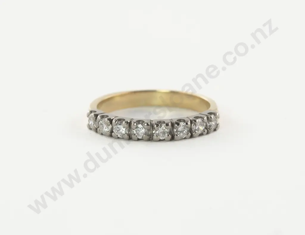 18ct Eight Stone Diamond Eternity Band Image 1++