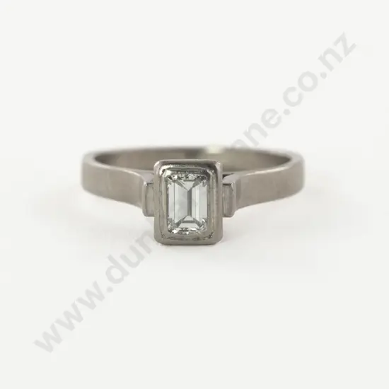 18ct White Gold Solitaire Diamond Ring