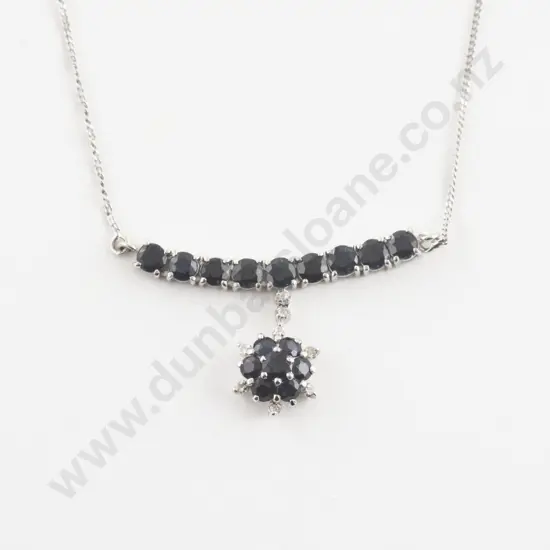 14ct 24Stone Sapphire and Diamond Necklace