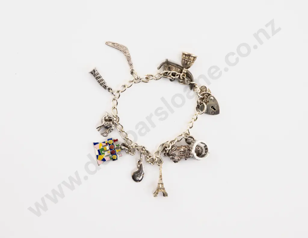 S/S Curb Link Charm Bracelet Image 1++