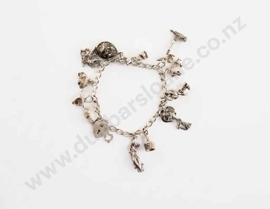 S/S Curb Link Charm Bracelet Image 1++