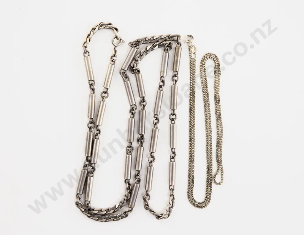 S/S Fancy Mixed Link and Curb Link Neck Chains Image 1++