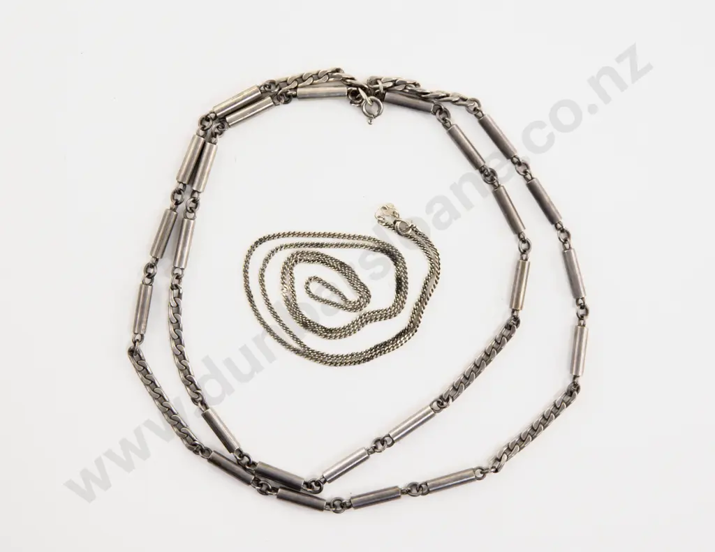 S/S Fancy Mixed Link and Curb Link Neck Chains Image 1++