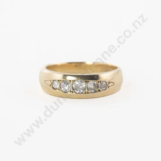 18ct Five Stone Diamond Band Ring