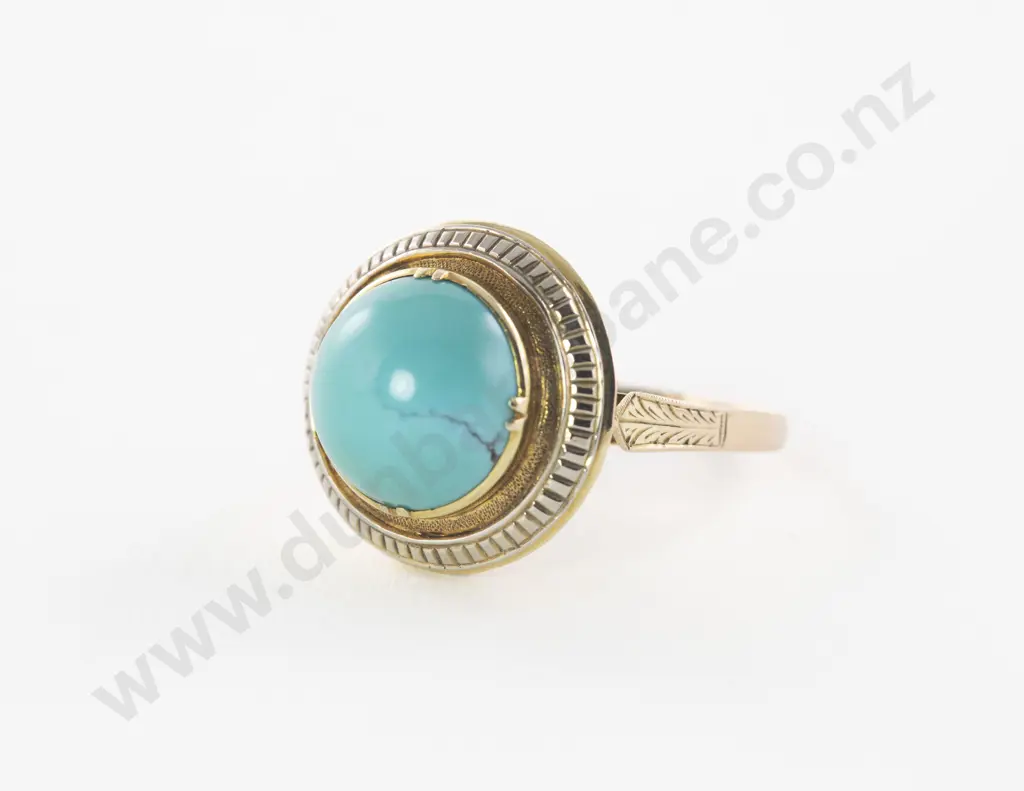 14ct Single Turquoise Ring Image 1++
