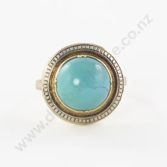 14ct Single Turquoise Ring