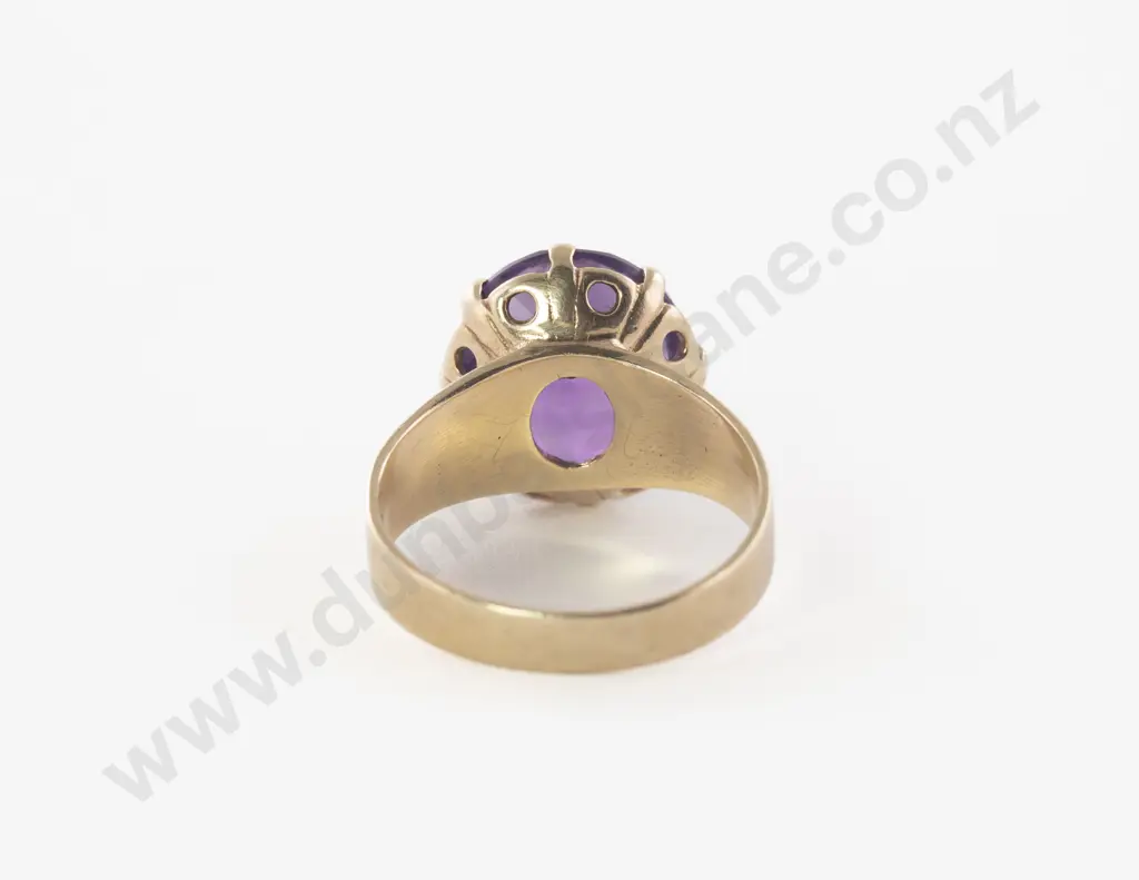 9ct Single Amethyst Ring Image 1++