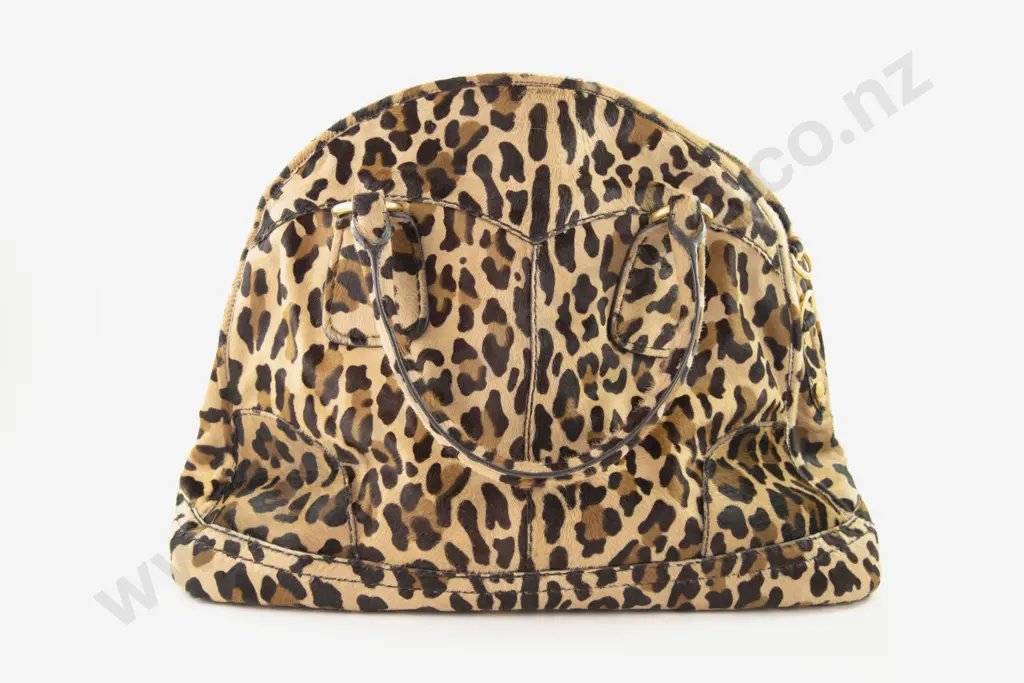 Prada Leopard Print Calf Hair Bowler Bag Image 1++
