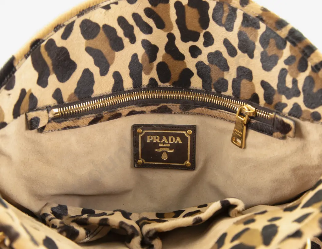 Prada Leopard Print Calf Hair Bowler Bag Image 1++