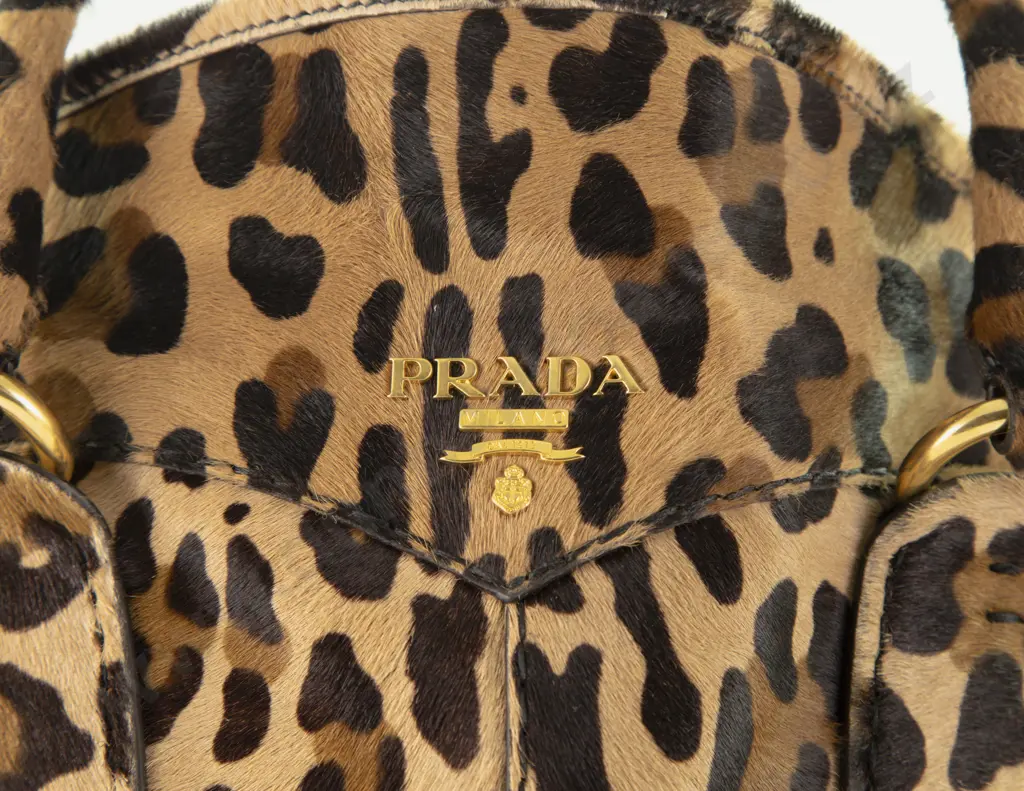 Prada Leopard Print Calf Hair Bowler Bag Image 1++