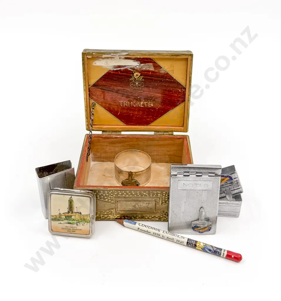 NZ Centennial Exhibition 1940 Trinket Box Image 1++