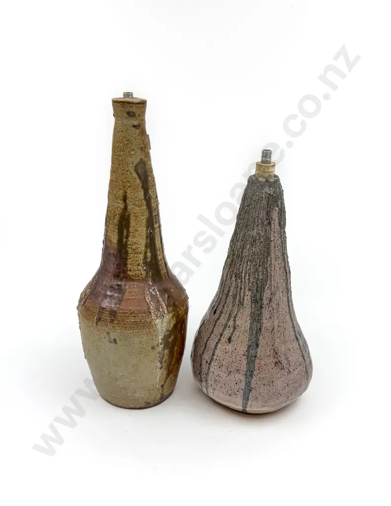 Two NZ Pottery Lamp Bases Image 1++