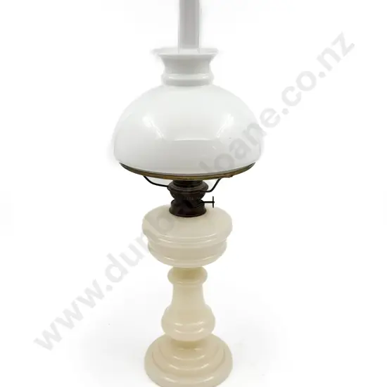 Victorian Milk Glass Kerosene Lamp