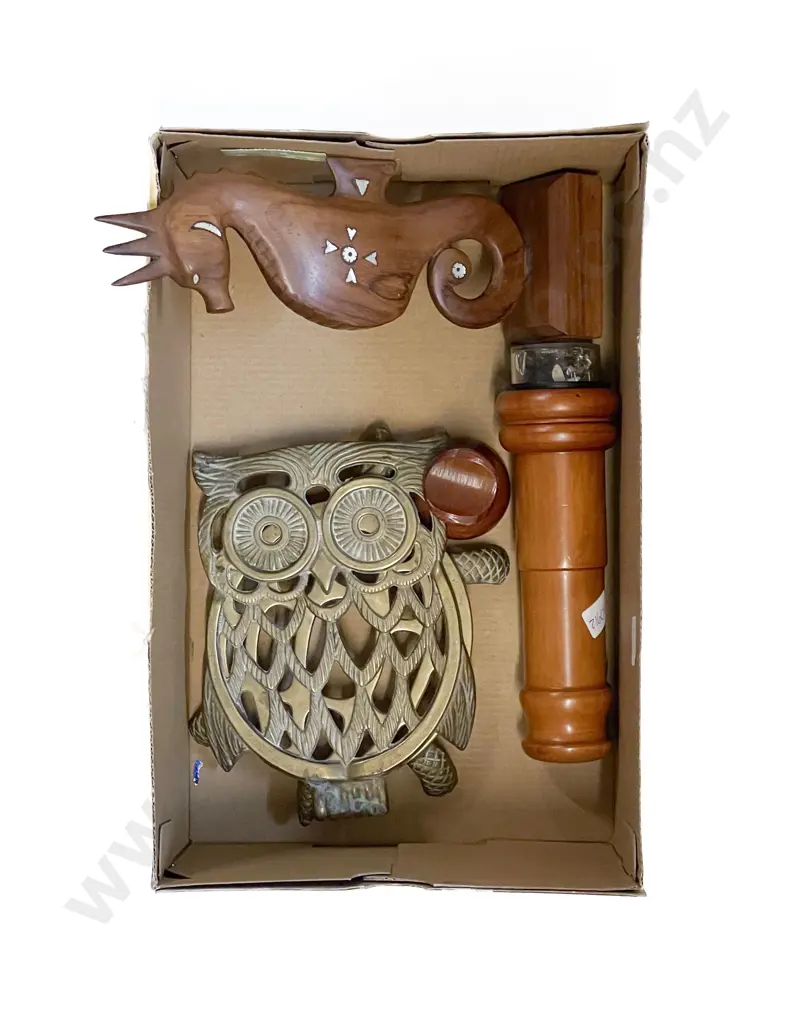 Cast Brass Owl Trivet & Others Image 1++