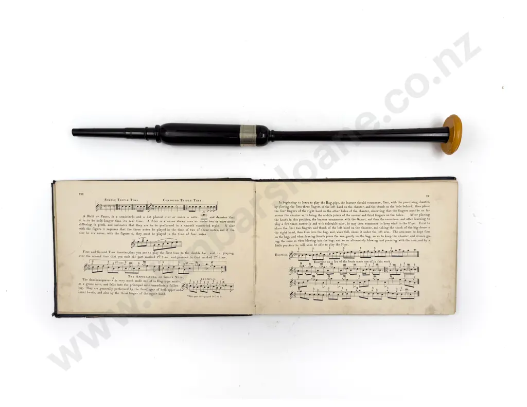 Book of Music for Bagpipes together with Pipe Image 1++