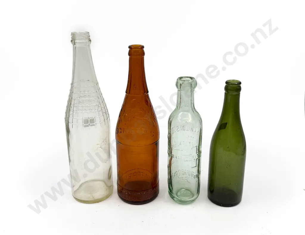 Four Vintage Glasses Bottles Image 1++