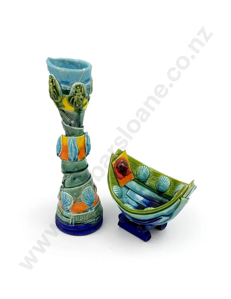 Katie Gold Bowl & Candlestick (A/F) Image 1++