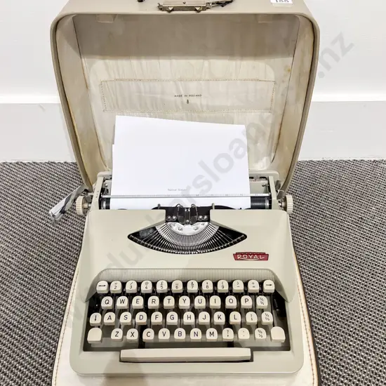Cased Royalite 120 Portable Typewriter