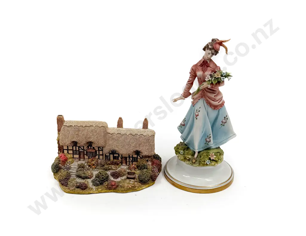 Lilliput Lane Anne Hathaway Cottage & Tiche Figure Image 1++