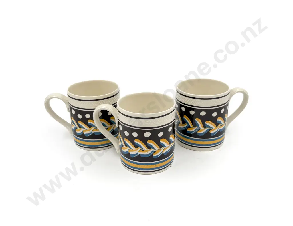 Three Winthrop & Swann Mochaware Reproduction Mugs Image 1++