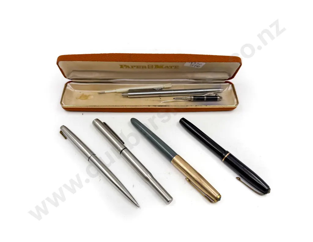 Conway Stewart & Parker Fountain Pens with others (Parker Ballpoint broken clip) Image 1++