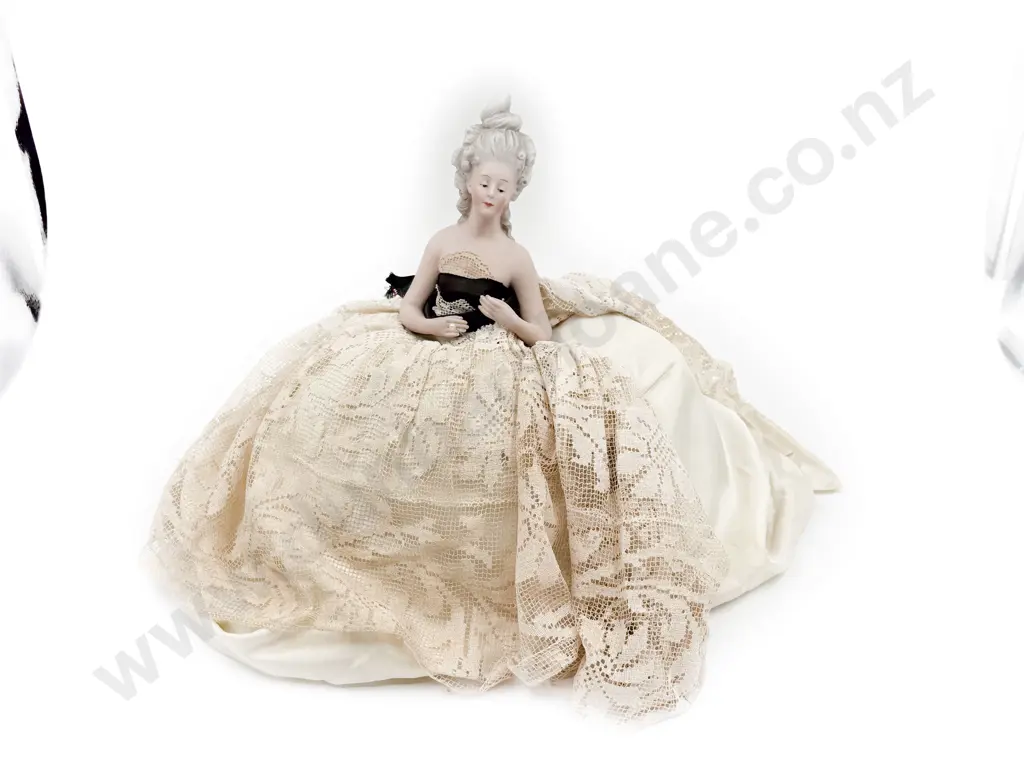 Antique German Half Head China Doll Image 1++