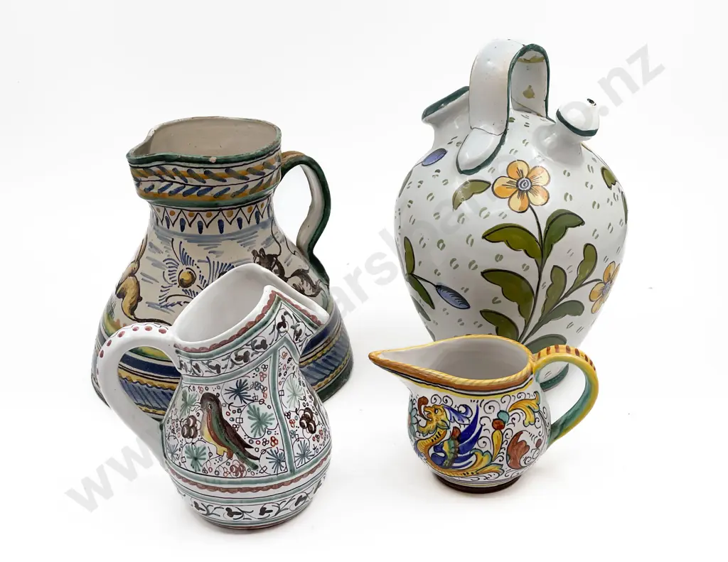 Three Italian Ceramic Jugs & Other (A/F) Image 1++