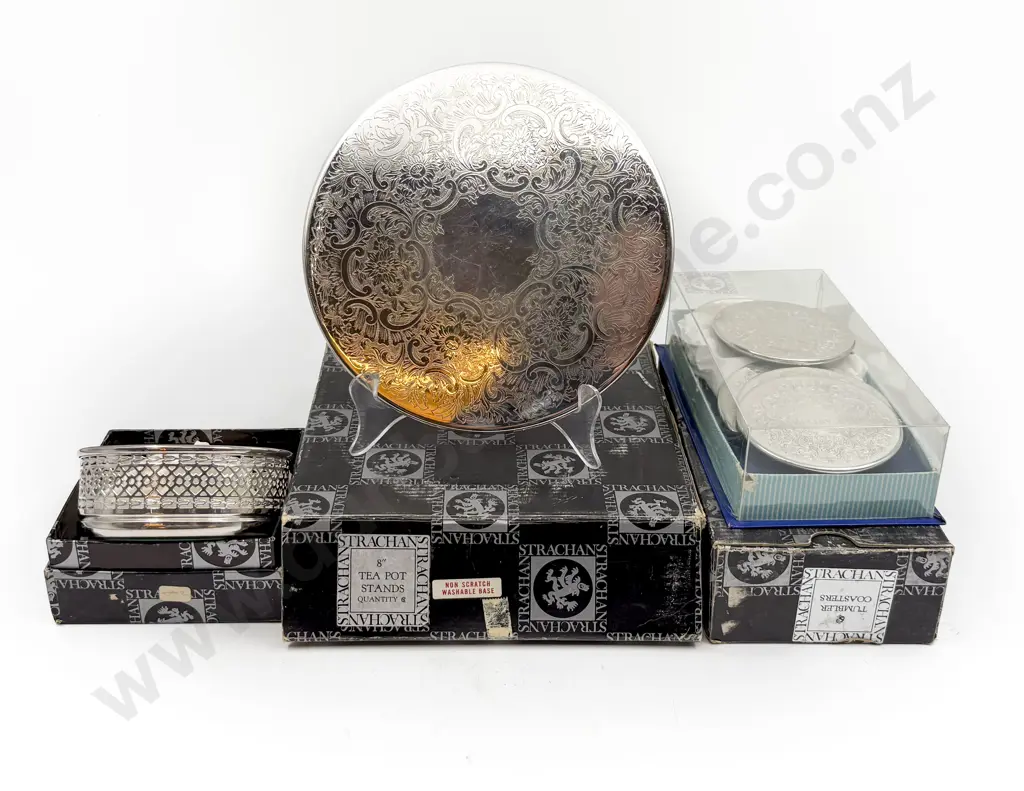 Boxed Strachan S/P Table Mats Coaster & Wine Coaster Image 1++