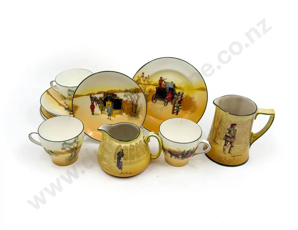 Assorted RD Coaching Days China & Two Shakespeare Ware Jugs (Both A/F) Image 1++