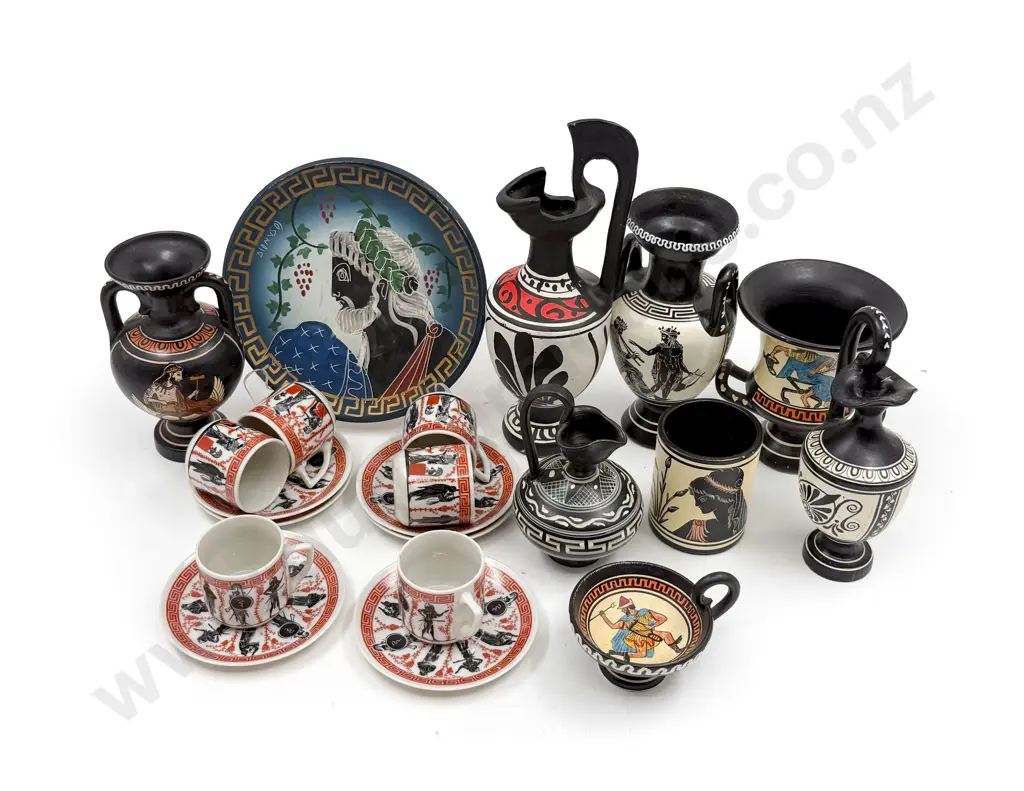 Selection Greek Etruscan Style Pottery Image 1++
