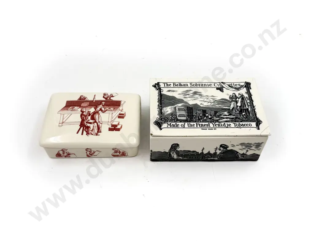 Balkan Sobranie Ceramic Cigarette Box & Wedgwood Example (A/F) Image 1++