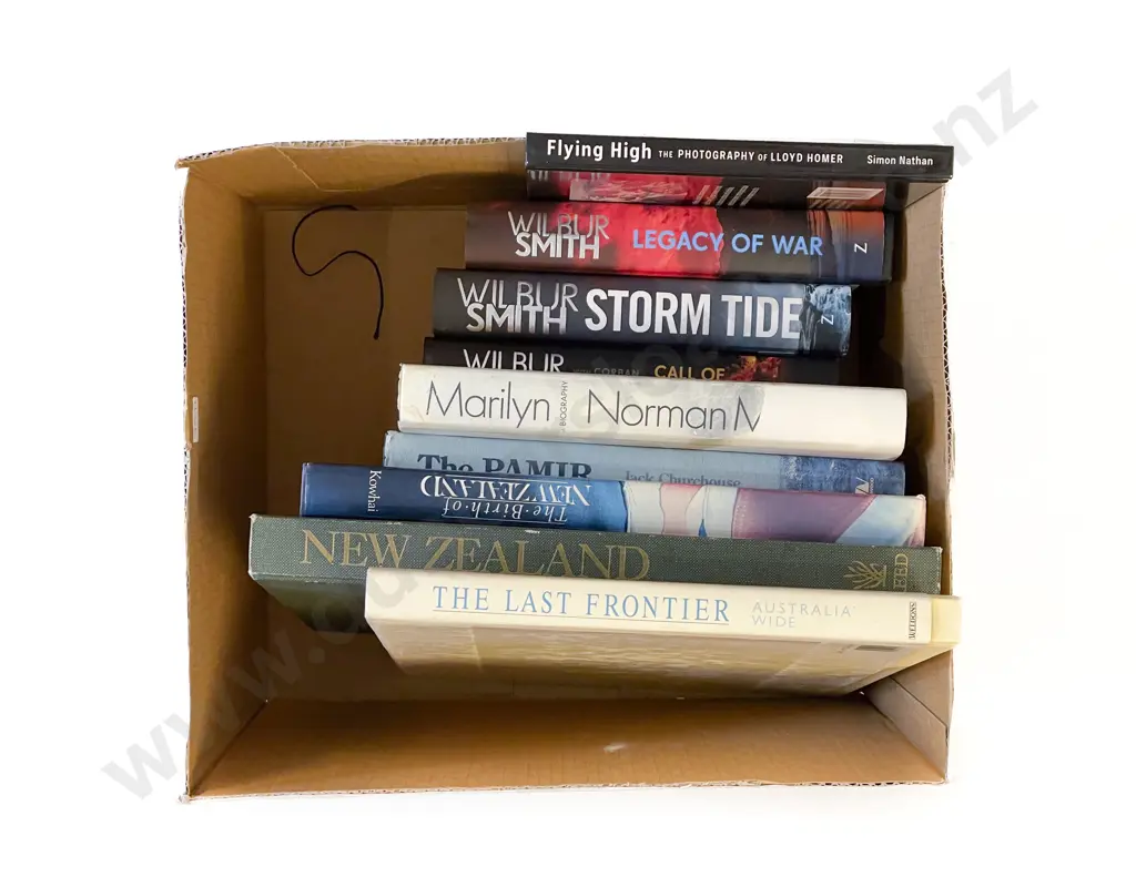 Box of Books incl Wilbur Smith Image 1++