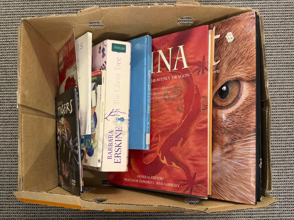 Box of Assorted Books Image 1++