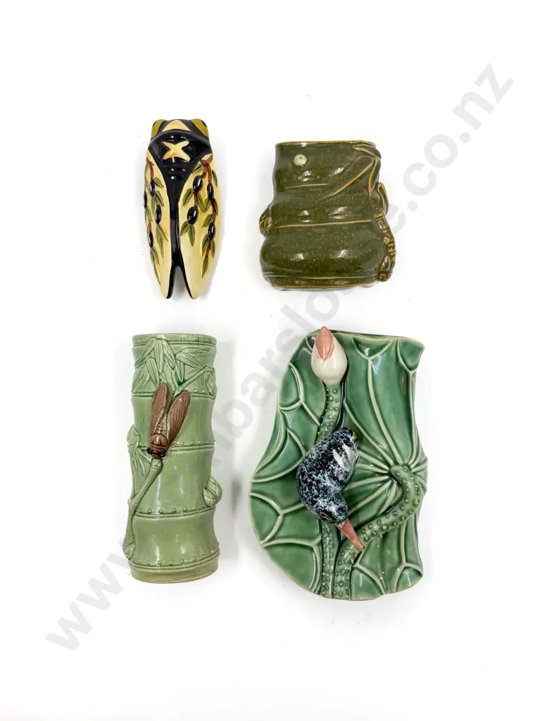 Four Vintage Wall Pockets Image 1++