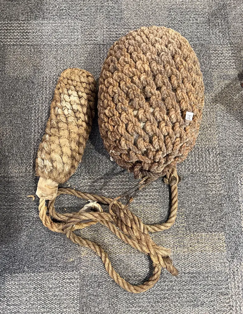 Two Rope Covered Buoys Image 1++