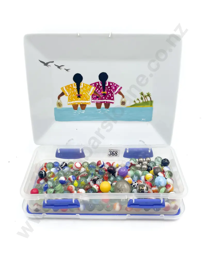 Quantity Vintage Marbles and Wall Plate Image 1++