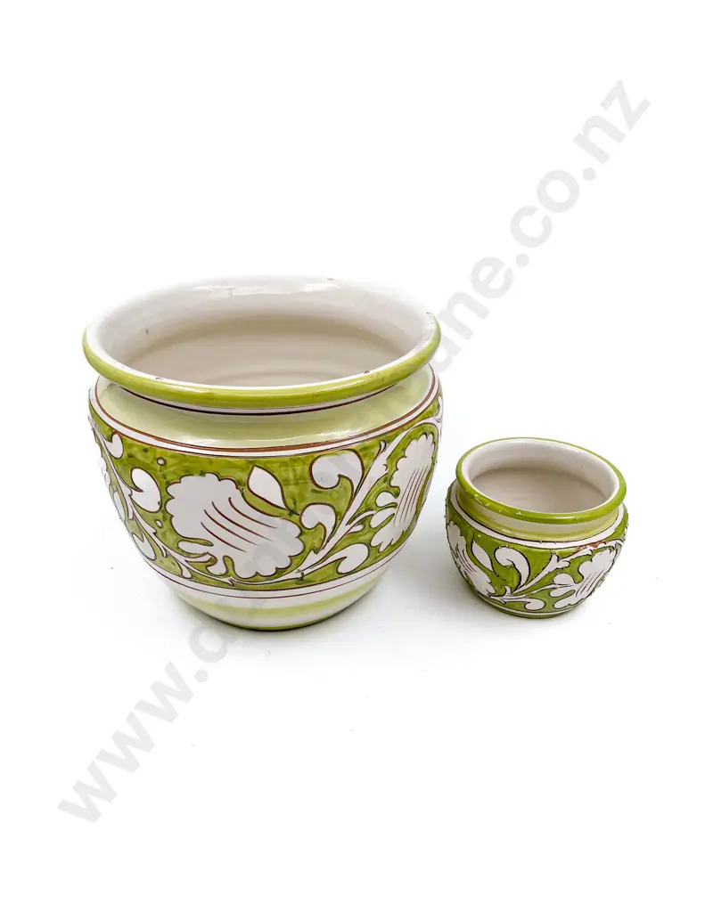 Two Italian Ceramic Jardinieres Image 1++