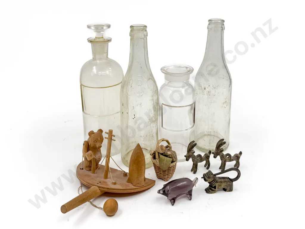 Small Box Vintage Bottles Etc Image 1++