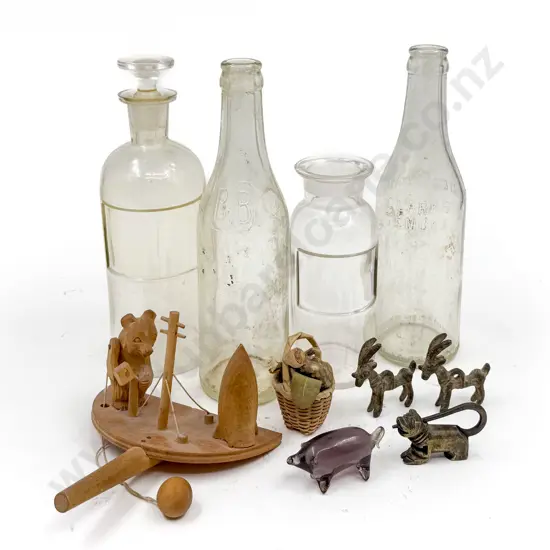 Small Box Vintage Bottles Etc