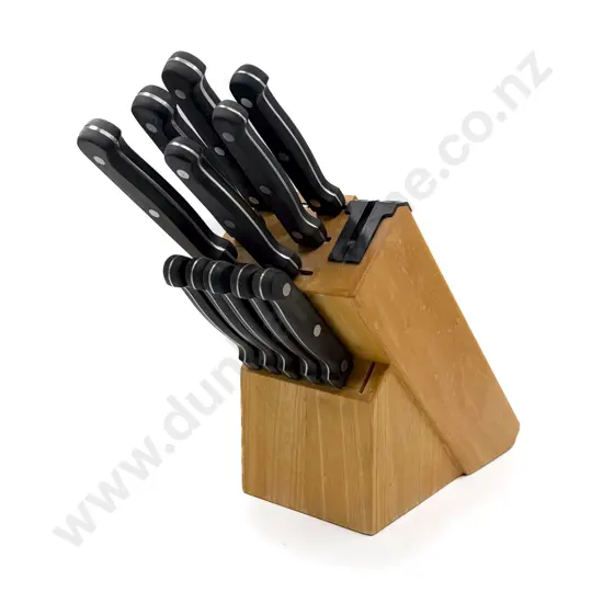 Kitchen Bench Knife Block with Wiltshire Knives