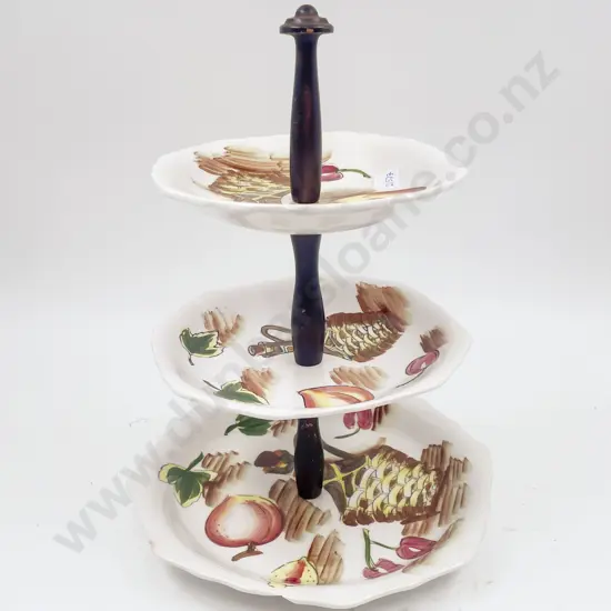 Italian Three Tier Cake Stand with Assorted Glassware & China