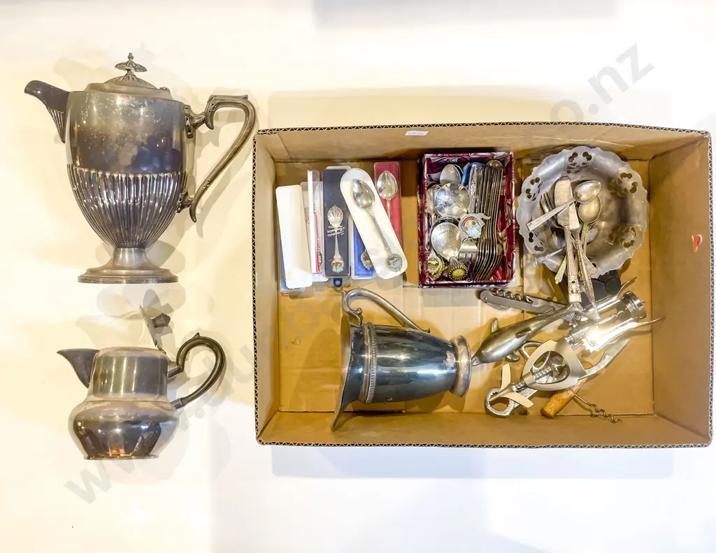 Assorted S/P Ware with Souvenir Spoons Image 1++
