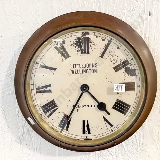 Early C20th Littlejohns Wellington Hanging Wall Clock